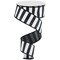 1.5" Medium Horizontal Stripe Ribbon: Black & White (10 Yards)